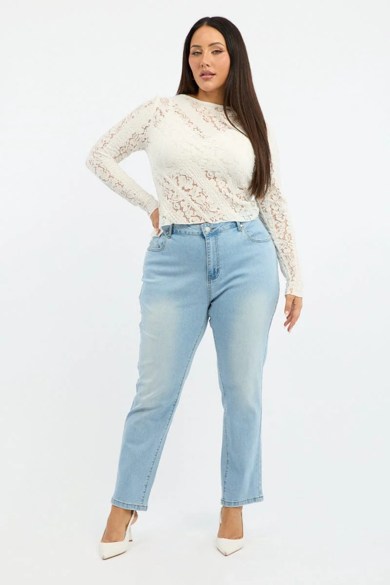 Denim Mom Jeans High Rise - Image 3