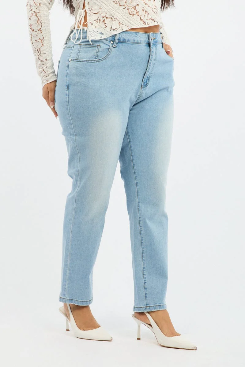 Denim Mom Jeans High Rise - Image 4