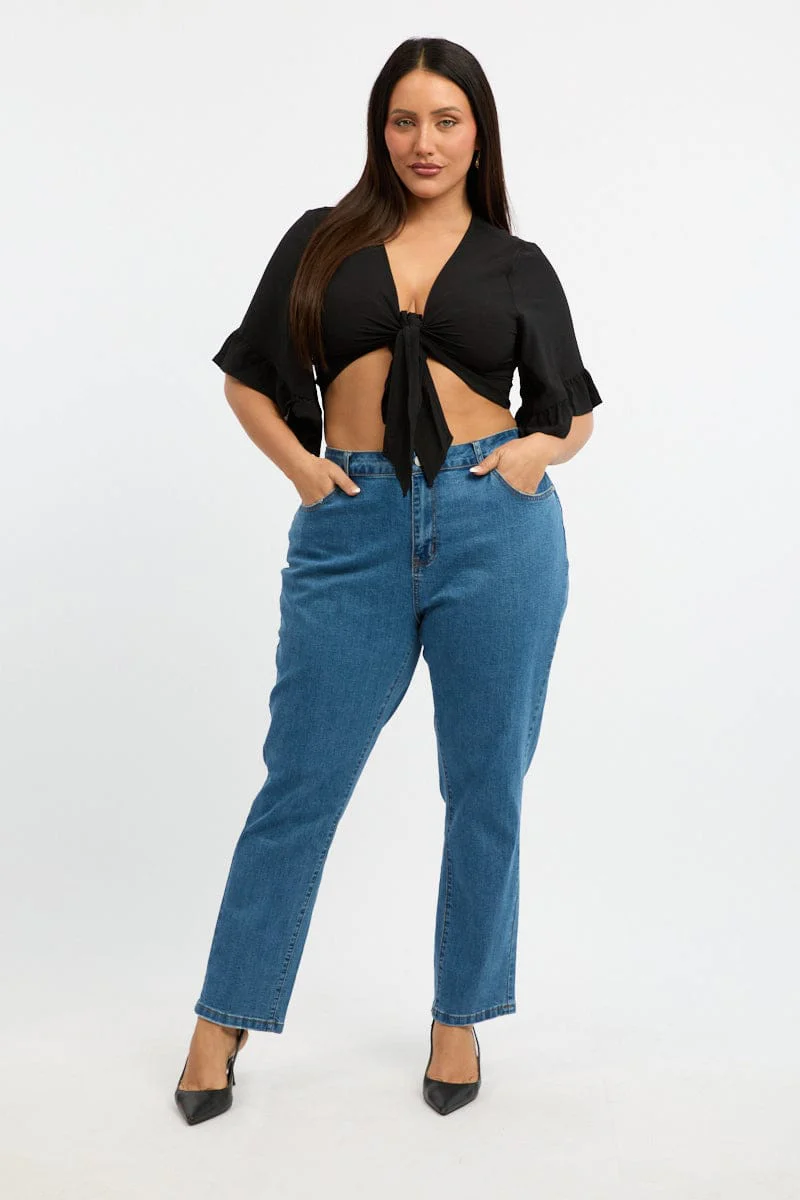 Denim Mom Jeans High Rise - Image 3