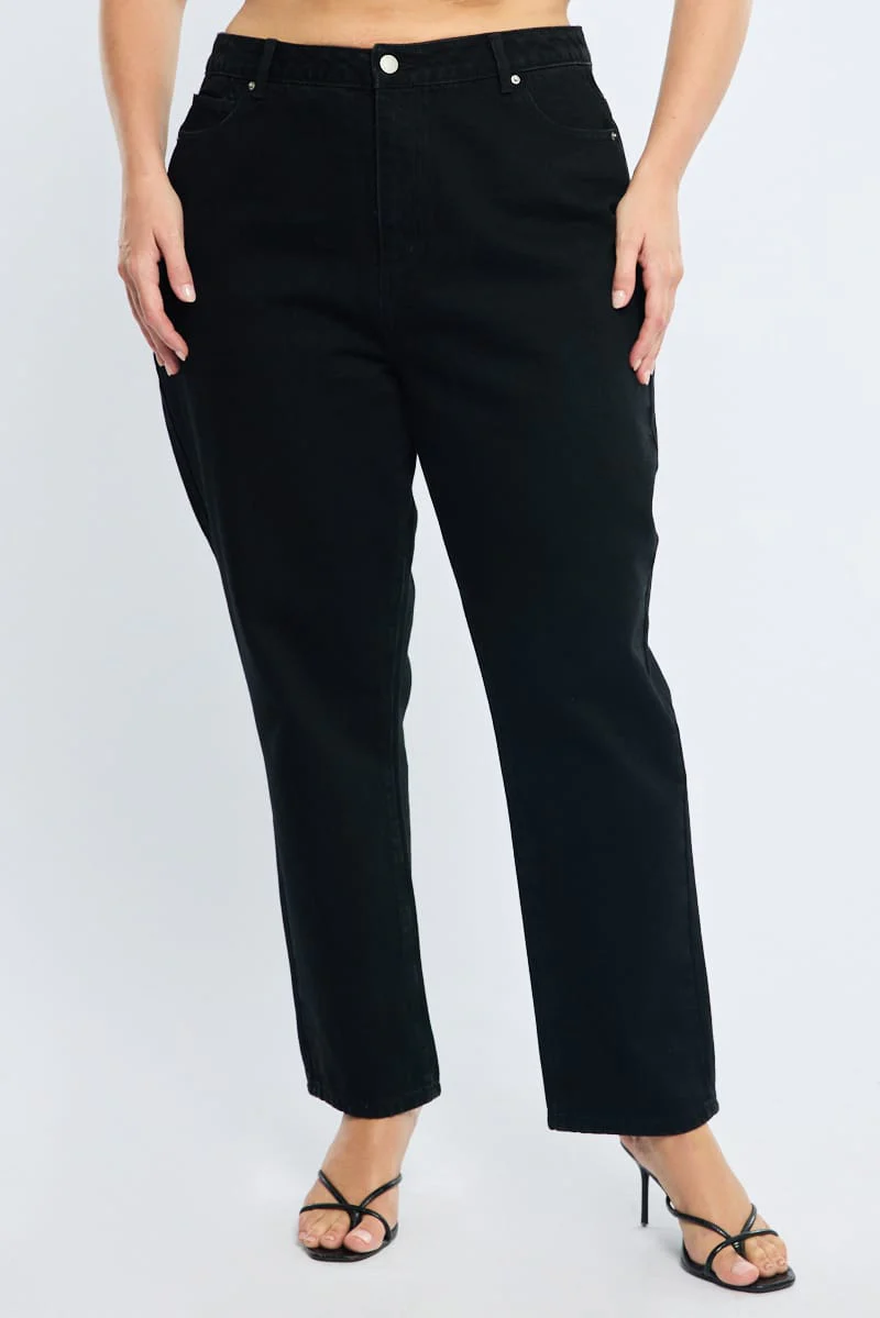 Denim Mom Jeans Mid Rise - Image 3