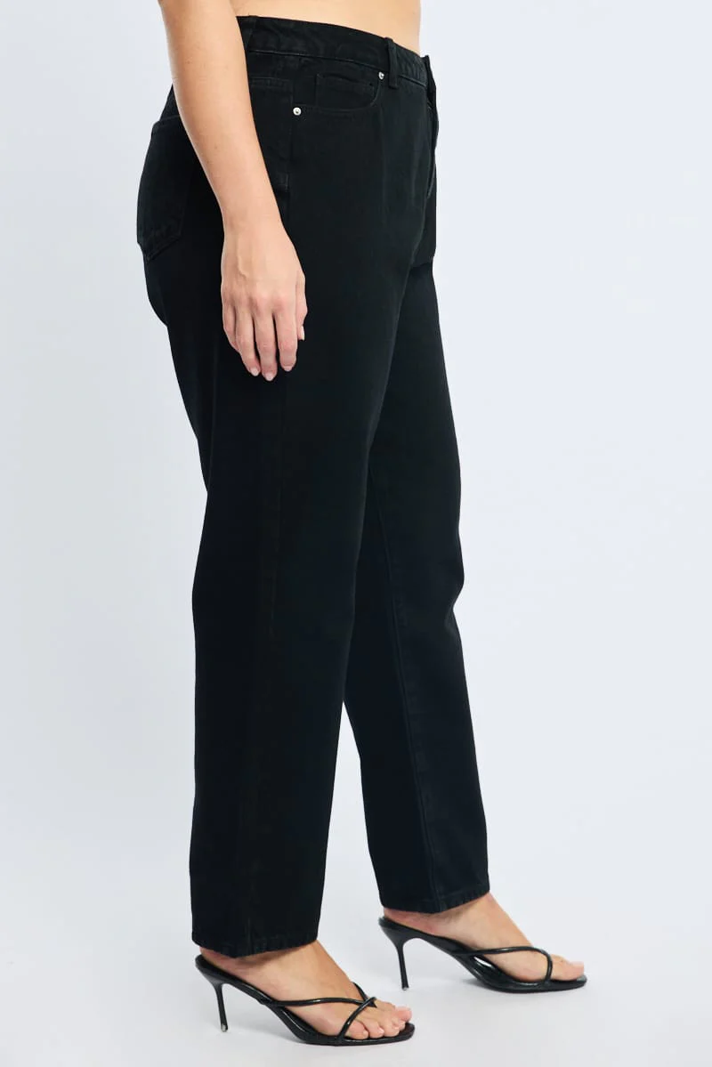 Denim Mom Jeans Mid Rise - Image 4