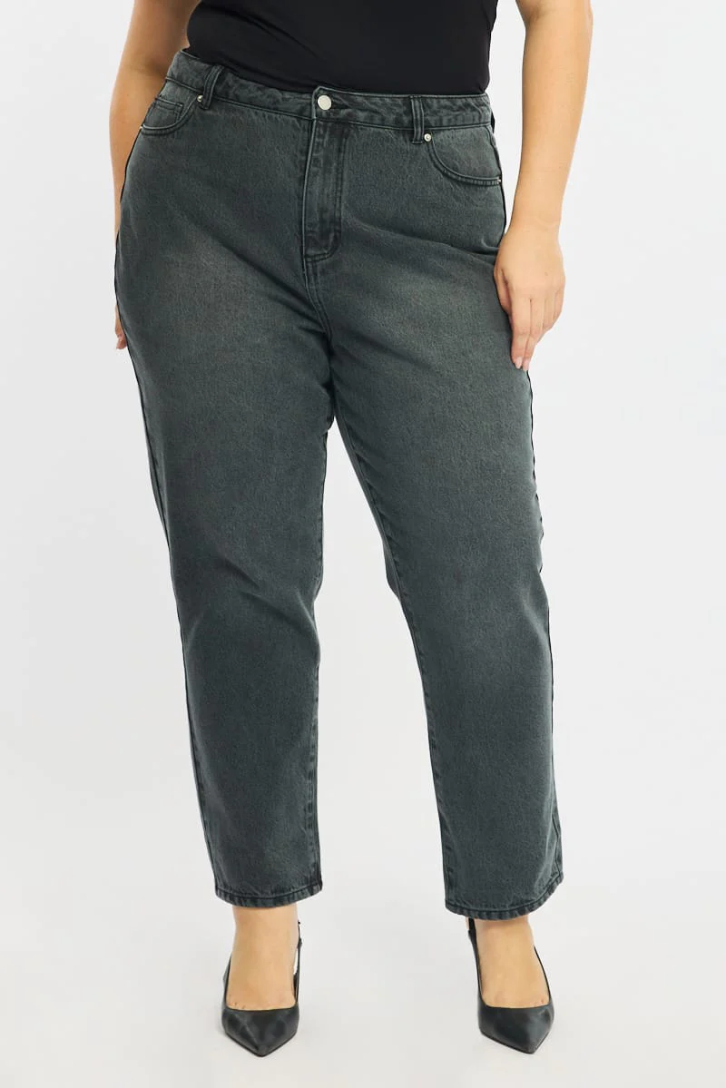 Denim Mom Jeans Mid Rise - Image 3