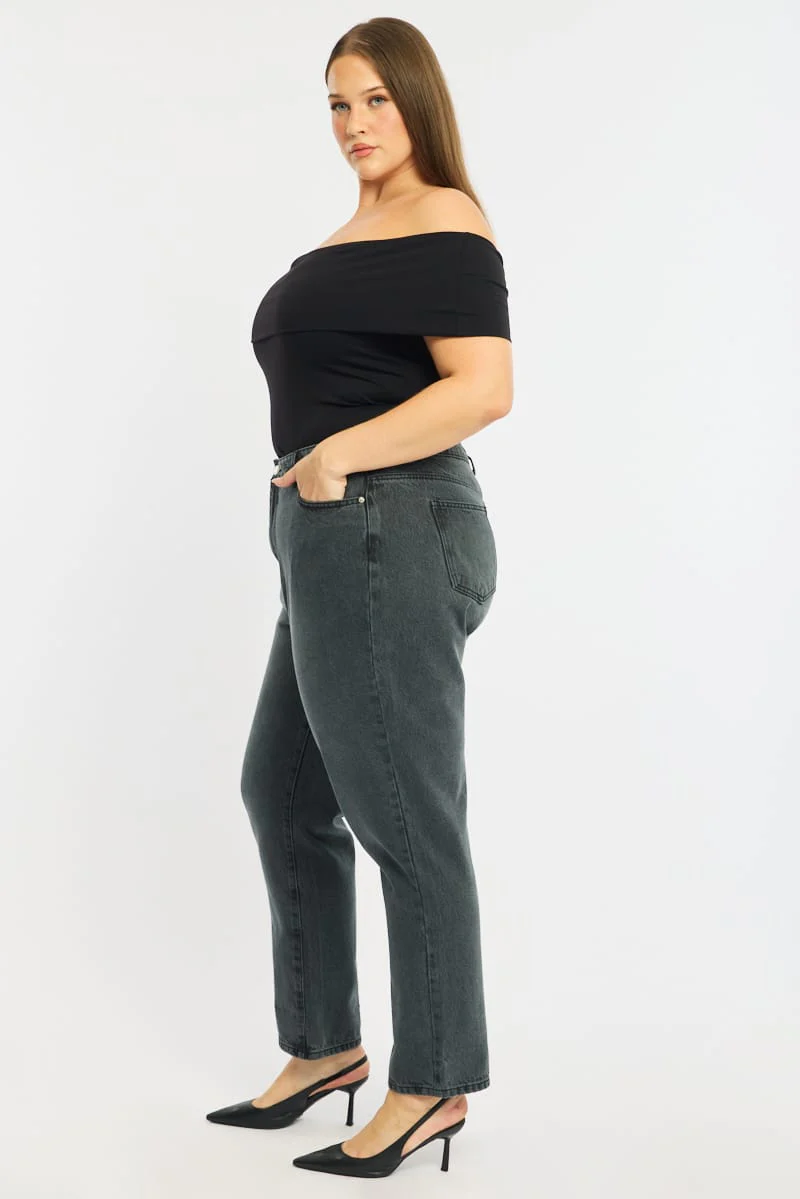 Denim Mom Jeans Mid Rise - Image 5