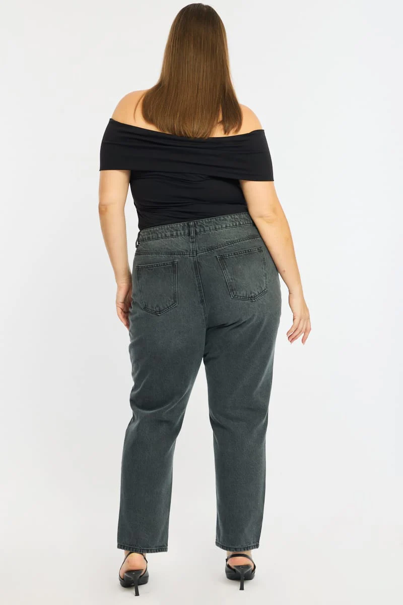Denim Mom Jeans Mid Rise - Image 6