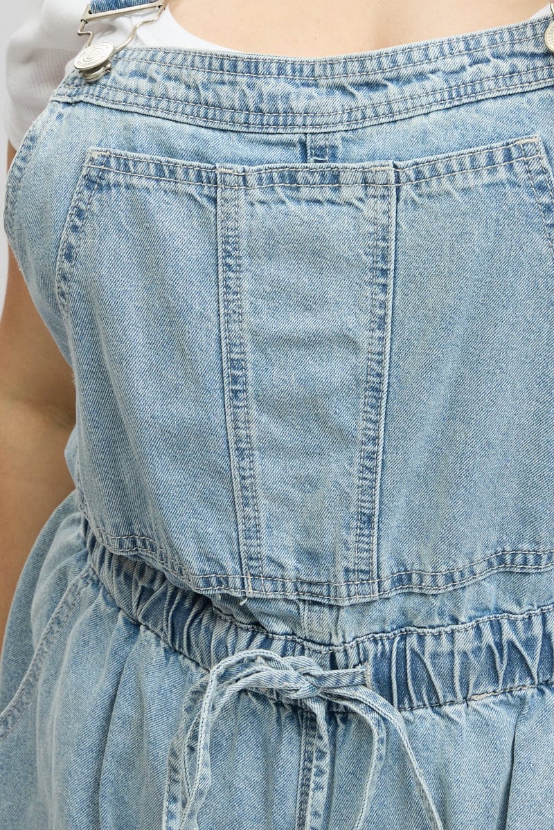 Denim Overall Shorts - Image 6