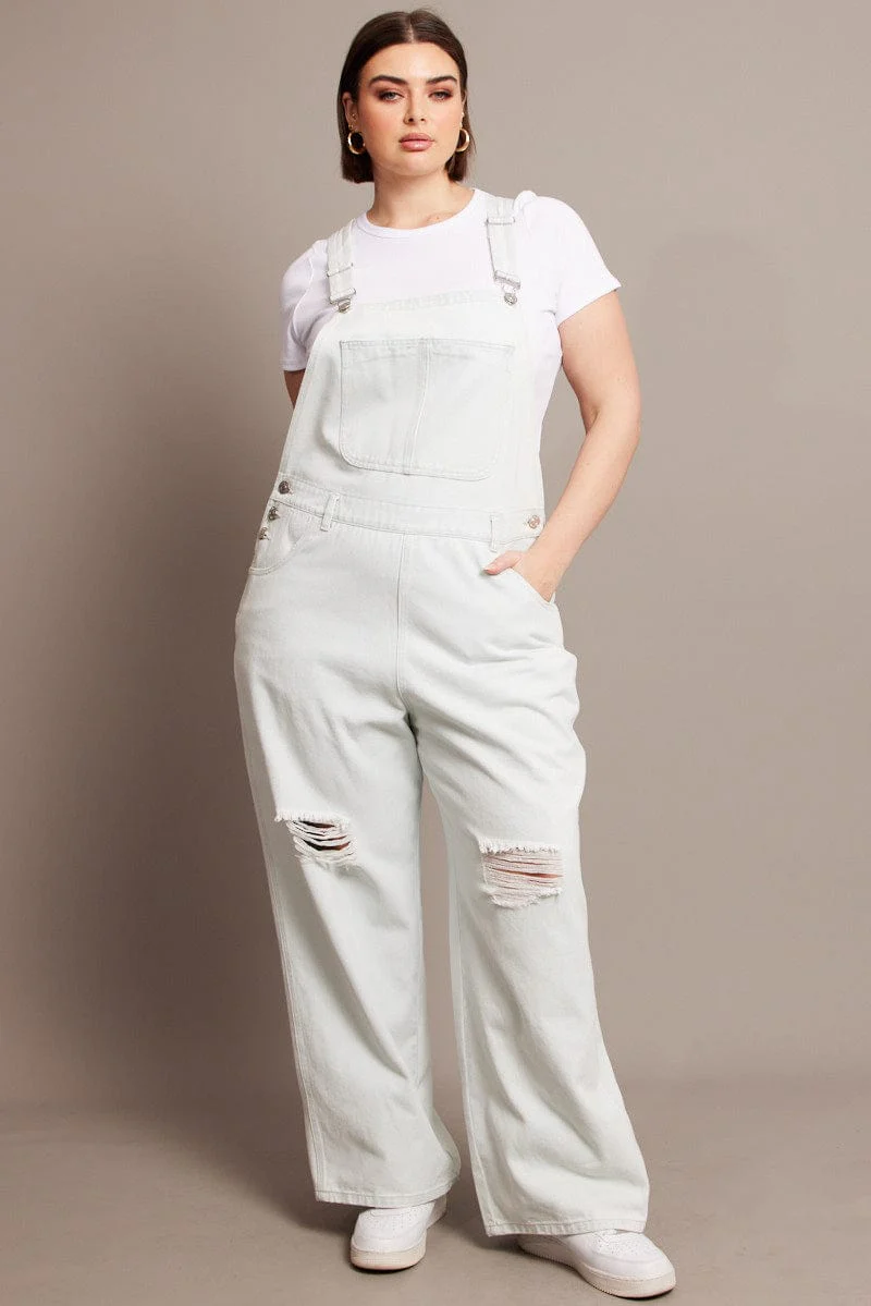 Denim Overalls Long Leg
