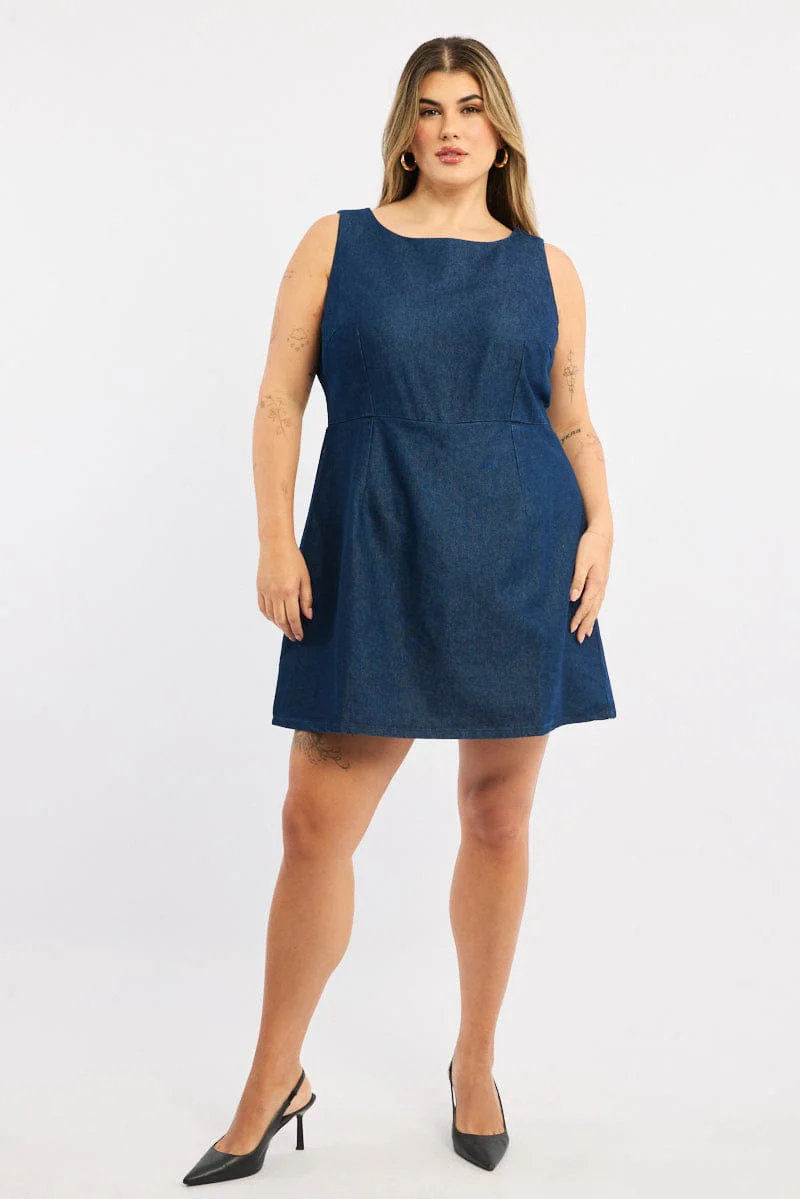 Denim Playsuit Sleeveless - Image 3