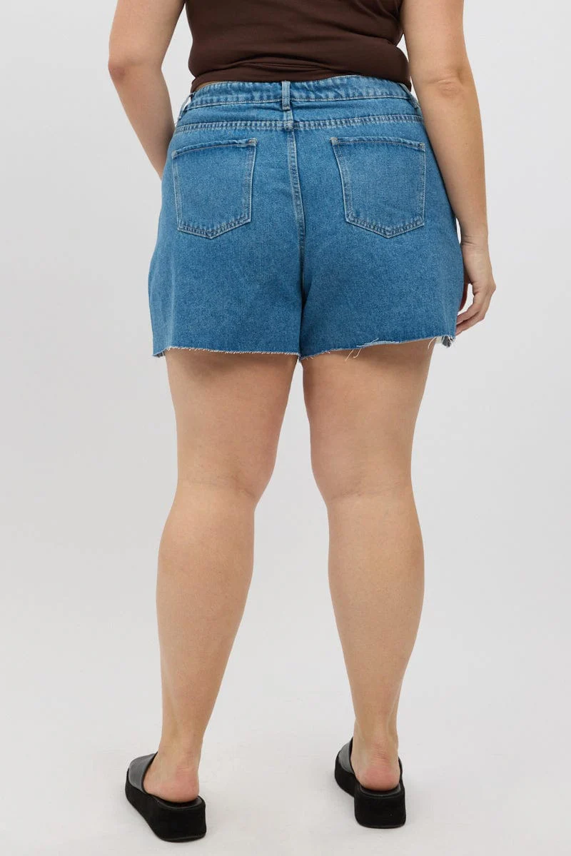 Denim Relaxed Denim Shorts - Image 5