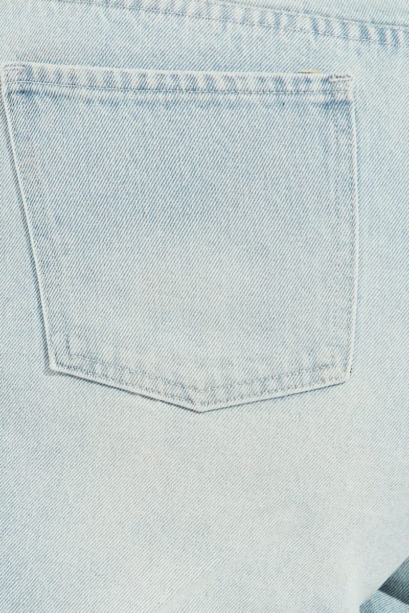 Denim Relaxed Shorts High Rise - Image 6