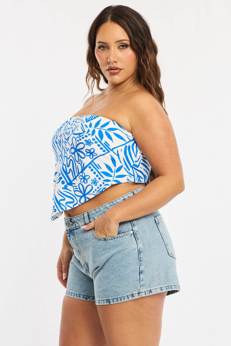 Denim Relaxed Shorts Low Rise - Image 4