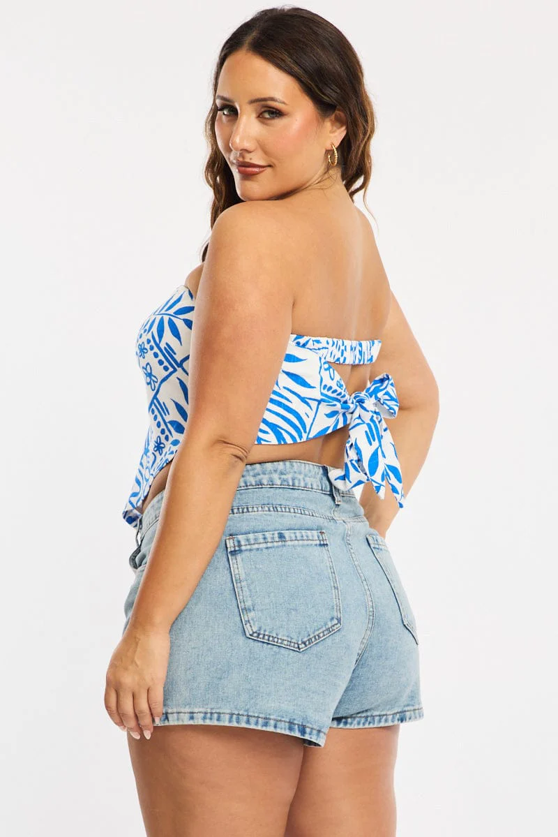Denim Relaxed Shorts Low Rise - Image 5
