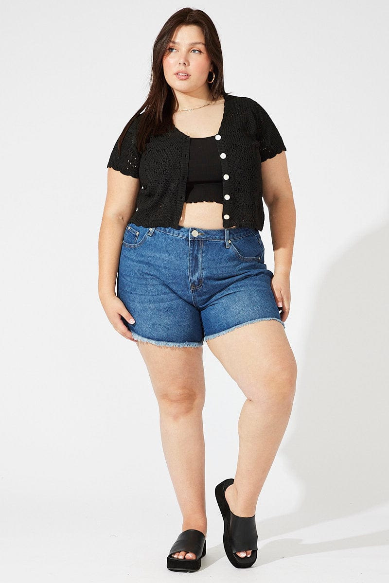 Denim Relaxed Shorts Mid Rise - Image 2