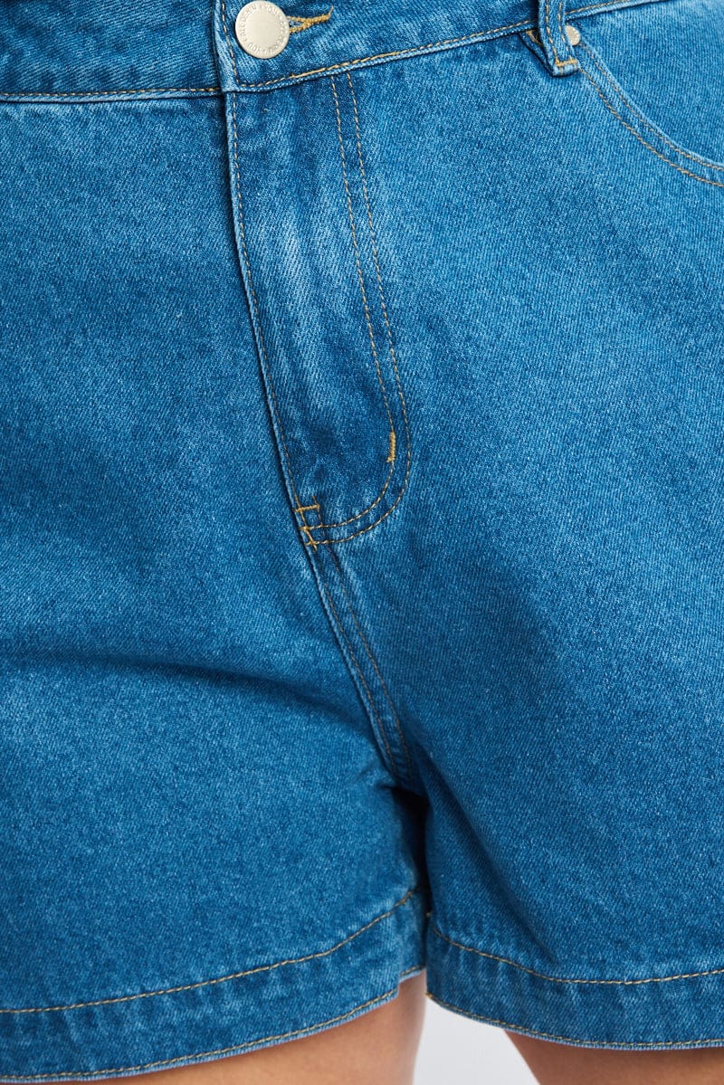 Denim Relaxed Shorts Mid Rise - Image 6
