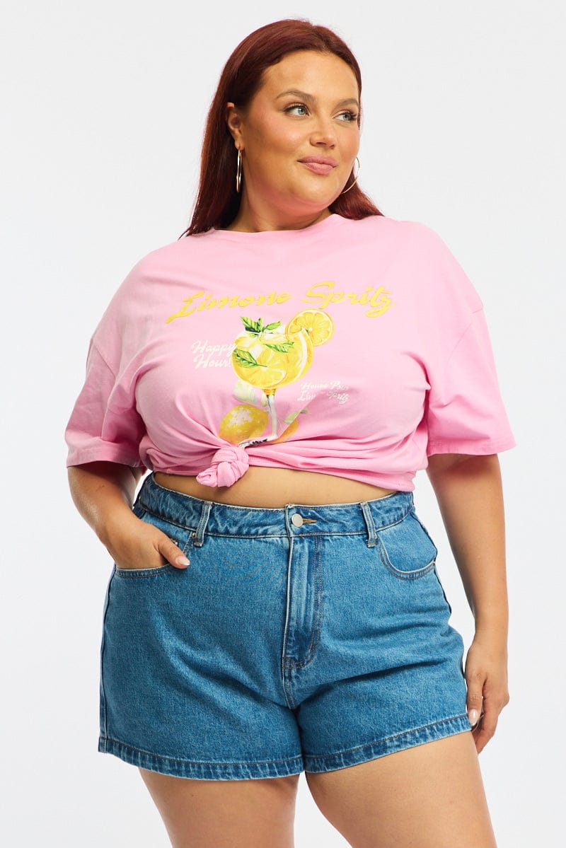 Denim Relaxed Shorts Mid Rise