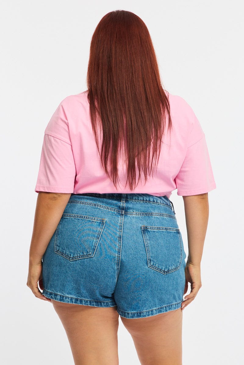 Denim Relaxed Shorts Mid Rise - Image 5