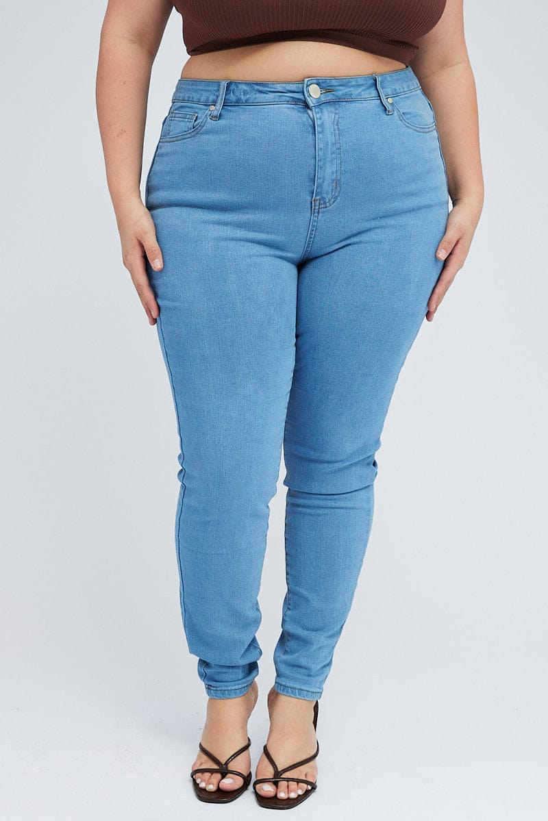 Denim Skinny Jeans High Rise - Image 2
