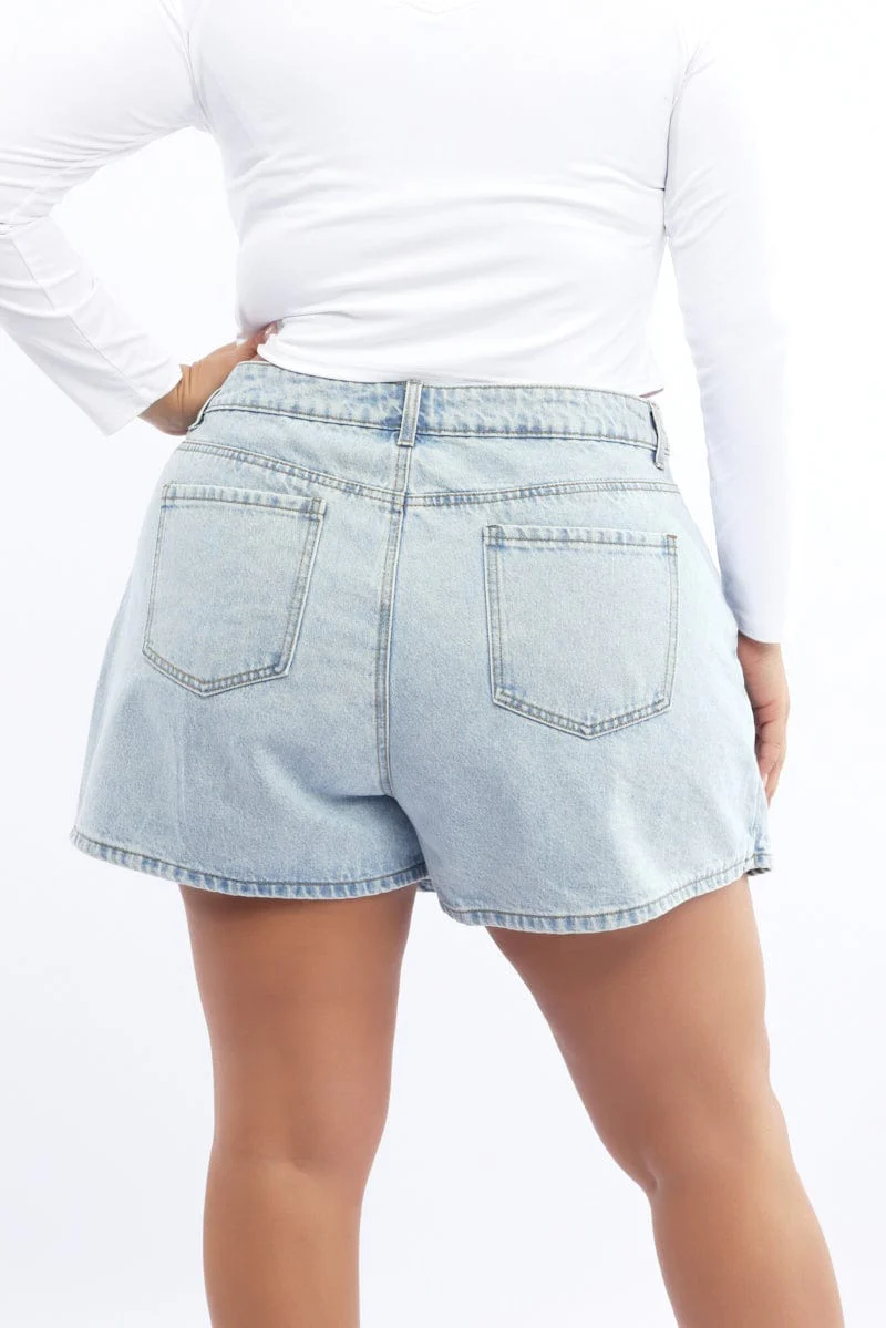 Denim Skort High Rise - Image 4