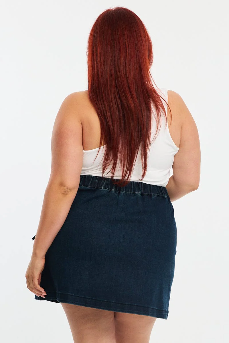 Denim Skort Tie Front - Image 5