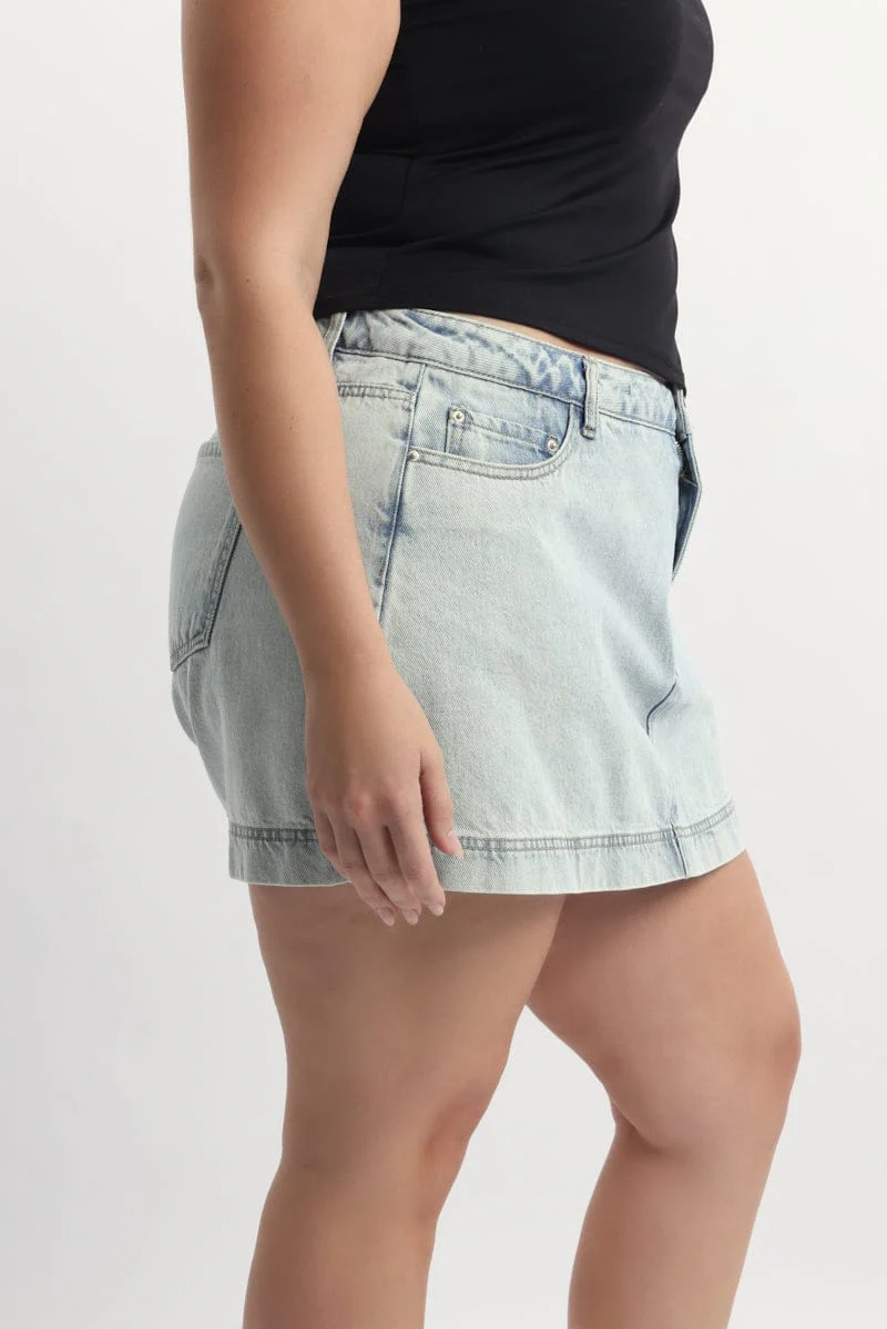 Denim Skort Skirt - Image 3