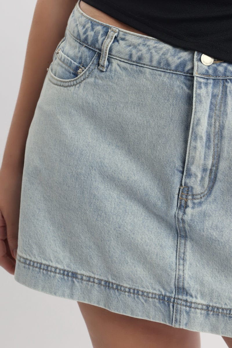 Denim Skort Skirt - Image 5