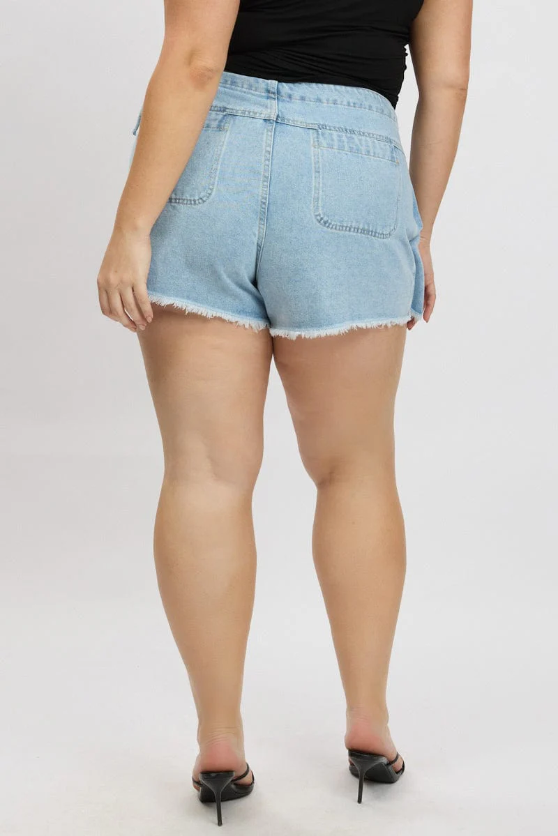 Denim Skorts High Rise - Image 5