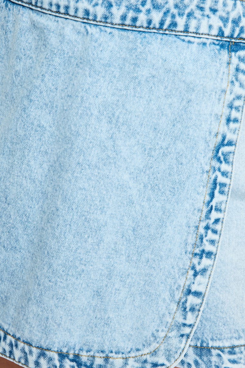 Denim Skorts Mid Rise - Image 5