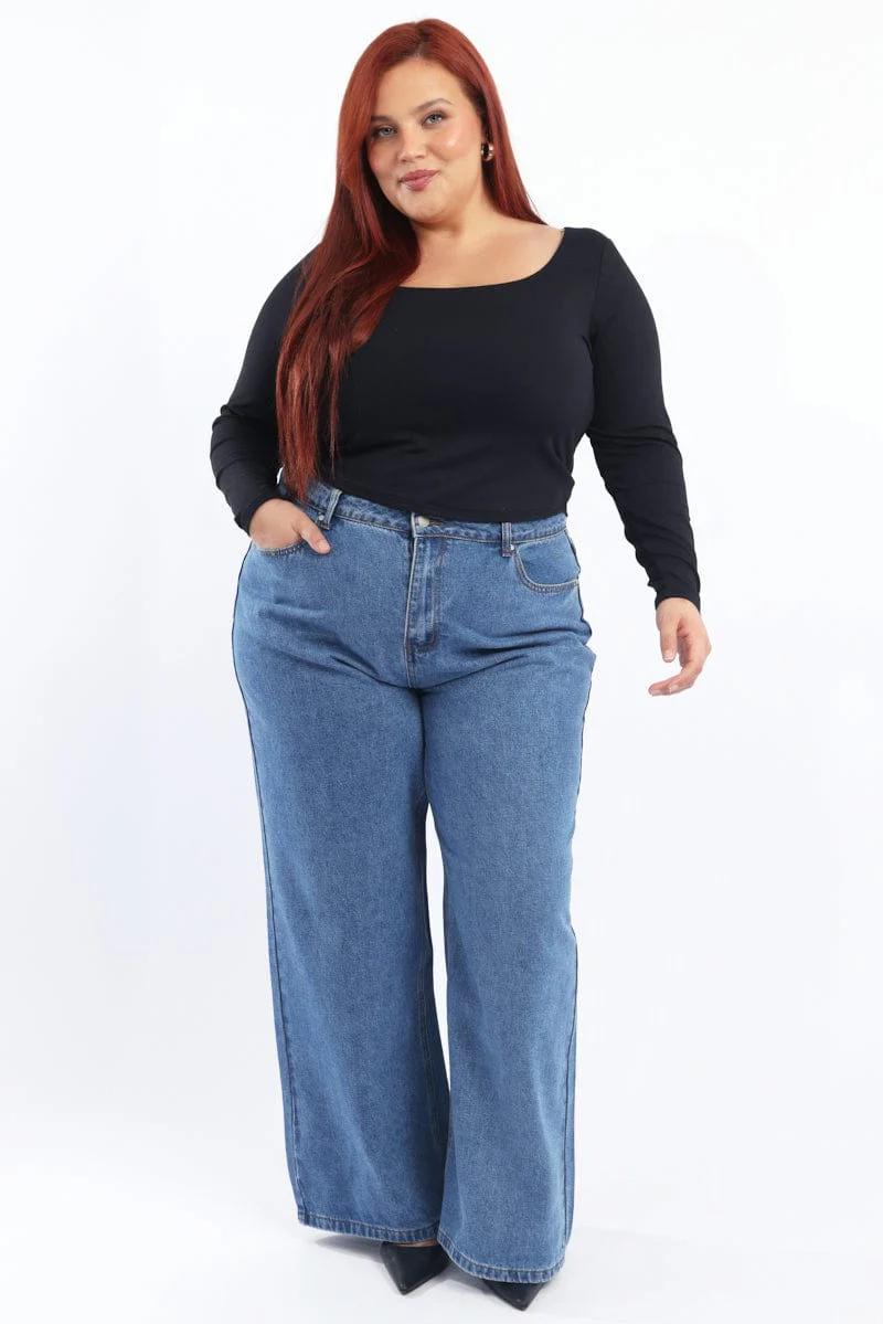 Denim Straight Denim Jeans High Rise - Image 2