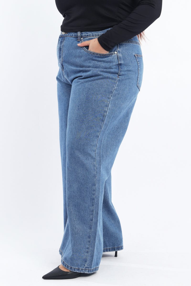Denim Straight Denim Jeans High Rise - Image 4