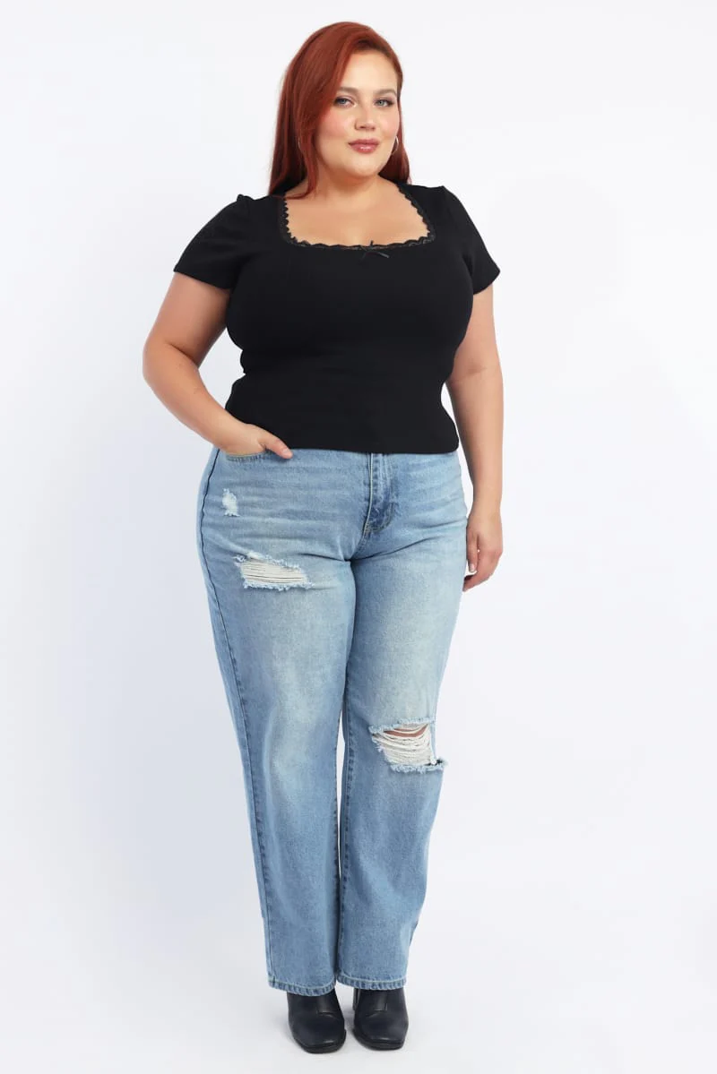 Denim Straight Jeans - Image 3