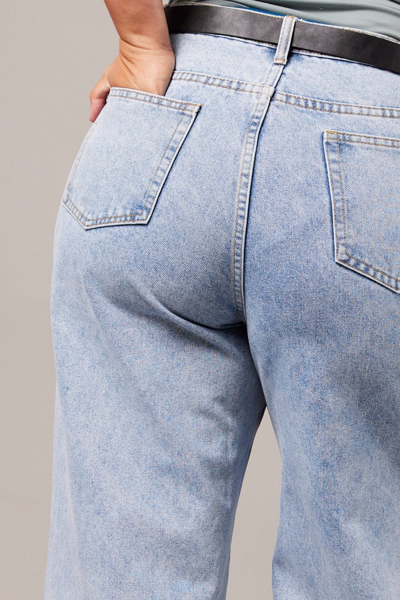 Denim Straight Jeans High Rise - Image 6