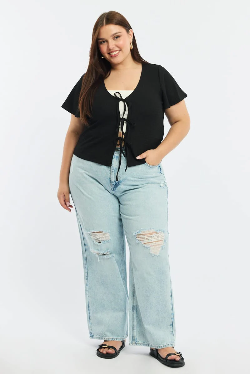 Denim Straight Jeans Mid Rise - Image 2