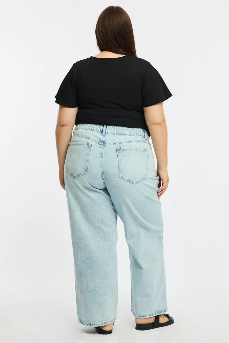 Denim Straight Jeans Mid Rise - Image 6