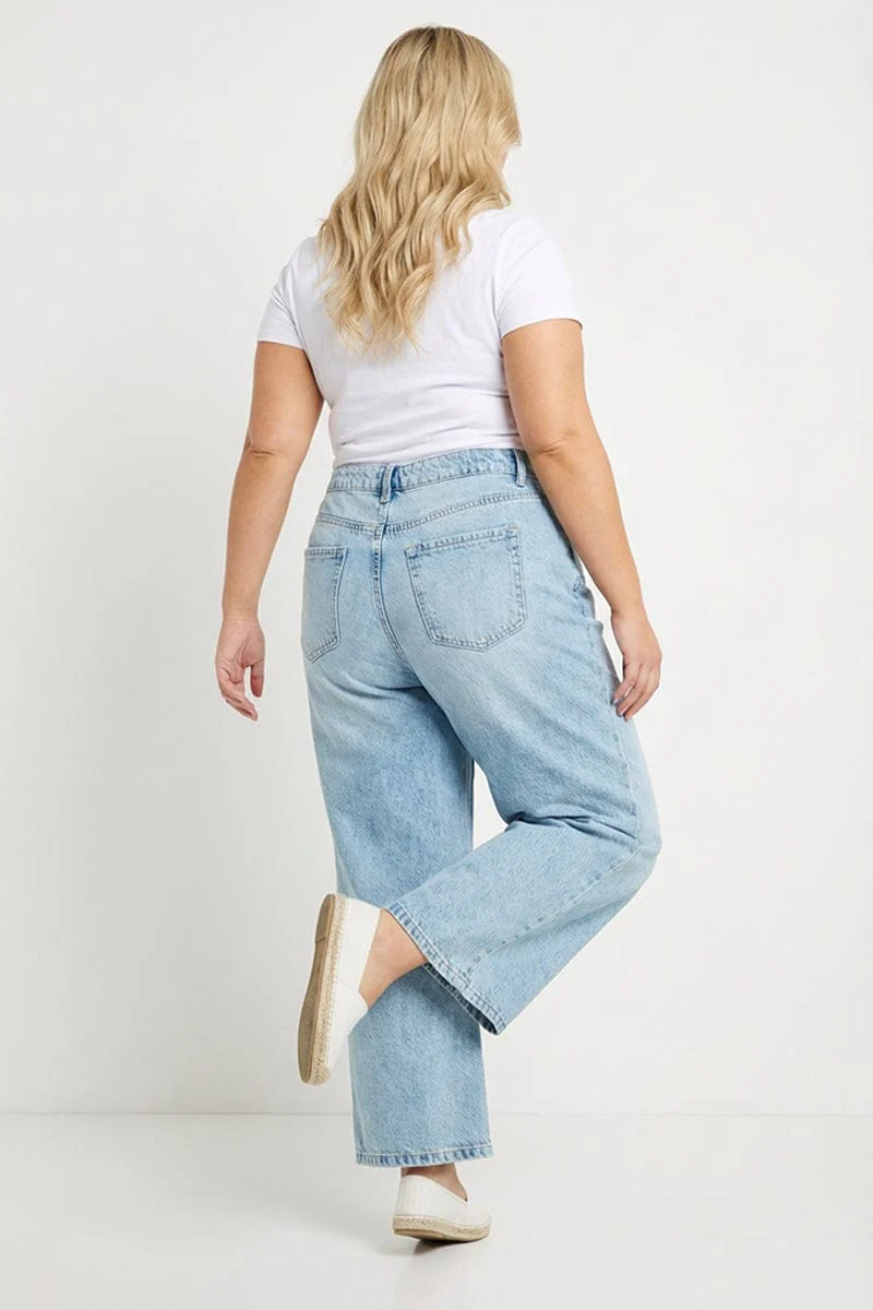 Denim Straight Jeans Mid Rise - Image 3