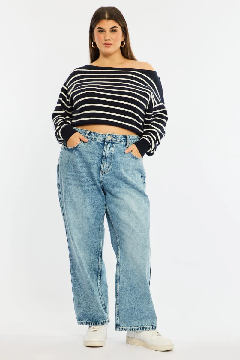 Denim Straight Jeans Mid Rise - Image 2