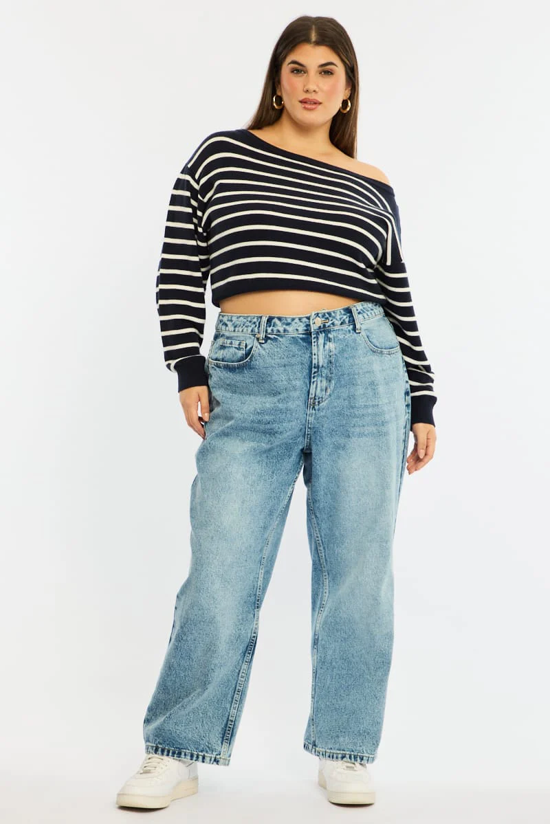 Denim Straight Jeans Mid Rise - Image 4
