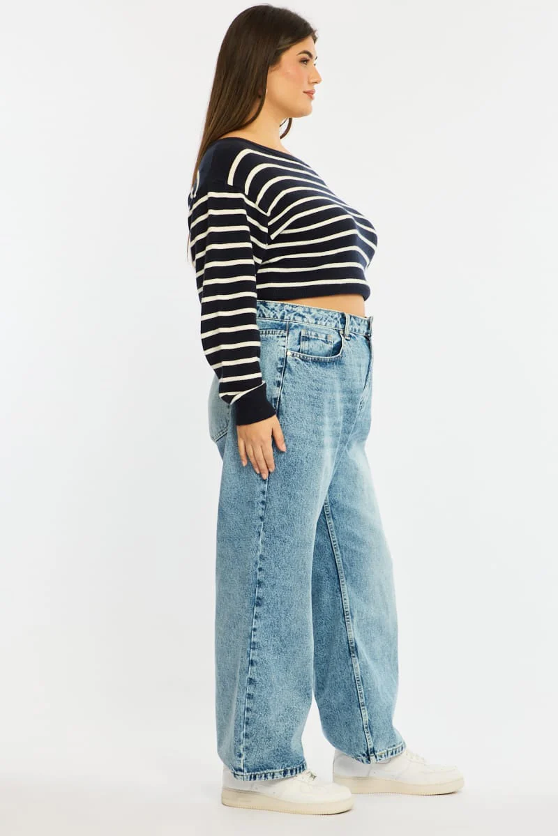 Denim Straight Jeans Mid Rise - Image 5