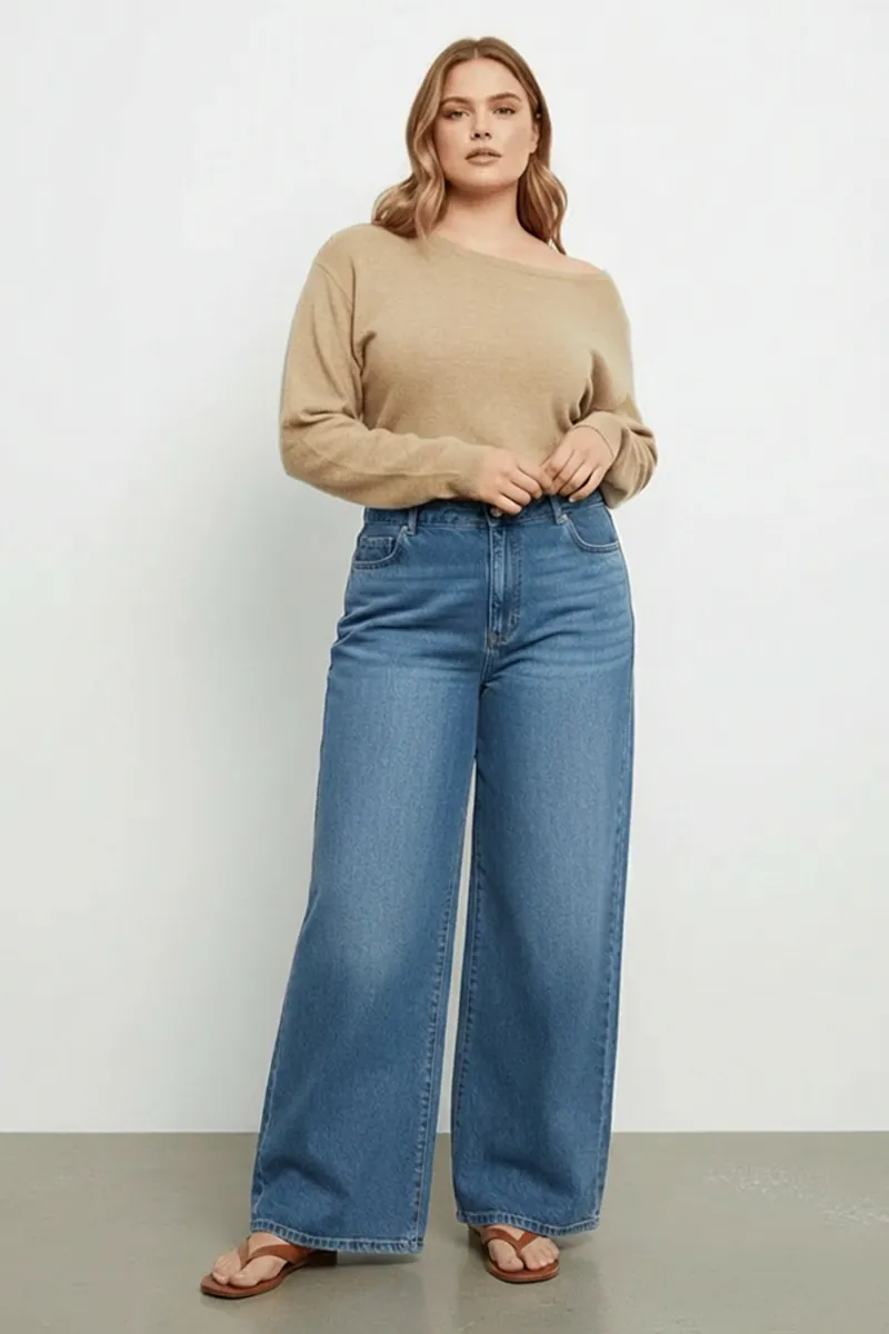 Denim Wide Leg Denim High Rise