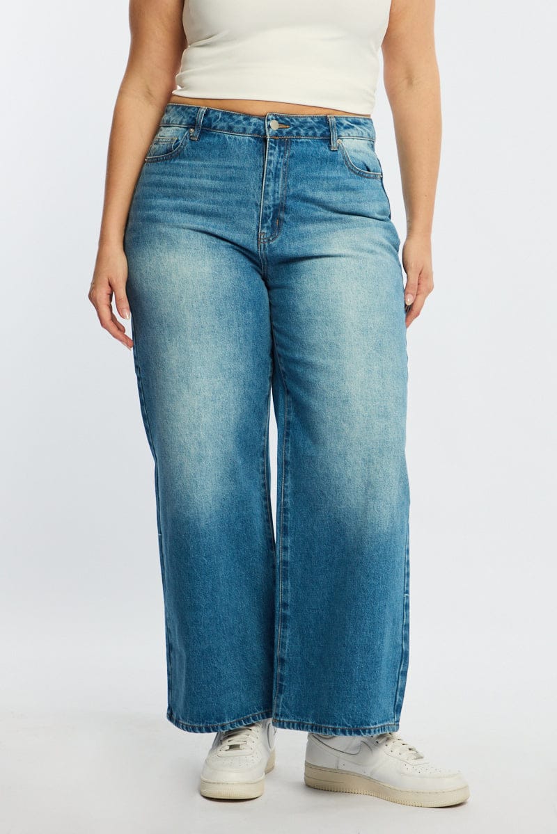 Denim Wide Leg Denim High Rise - Image 3