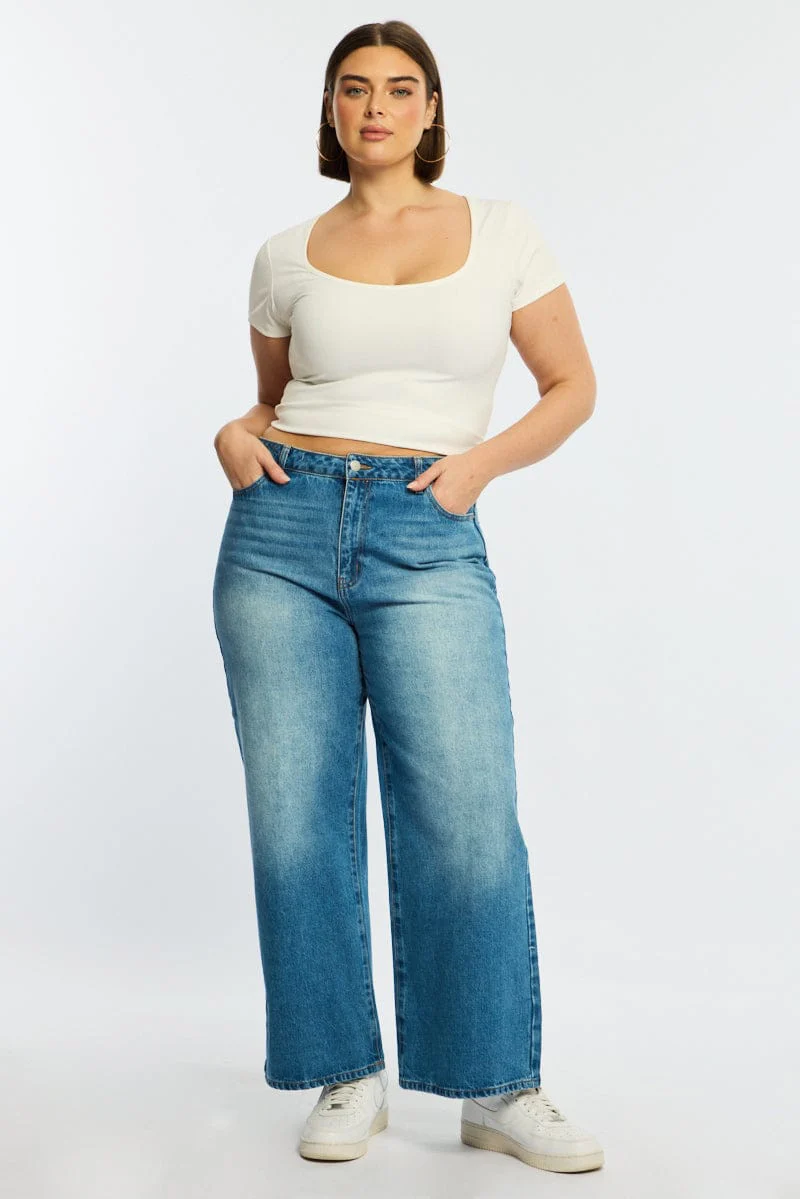 Denim Wide Leg Denim High Rise - Image 4