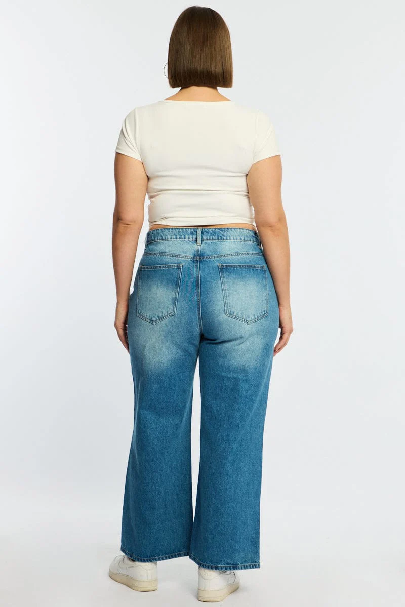 Denim Wide Leg Denim High Rise - Image 6