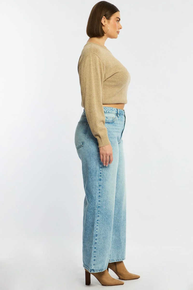 Denim Wide Leg Denim High Rise - Image 4
