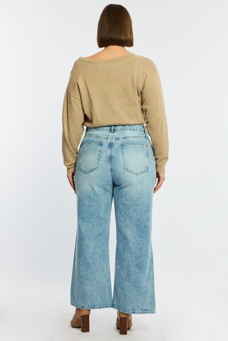 Denim Wide Leg Denim High Rise - Image 5