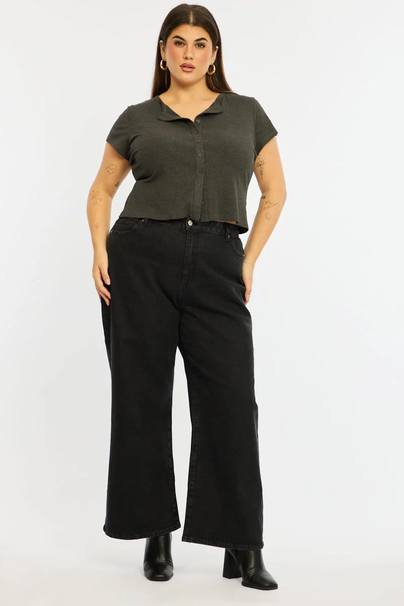 Denim Wide Leg Denim High Rise - Image 4