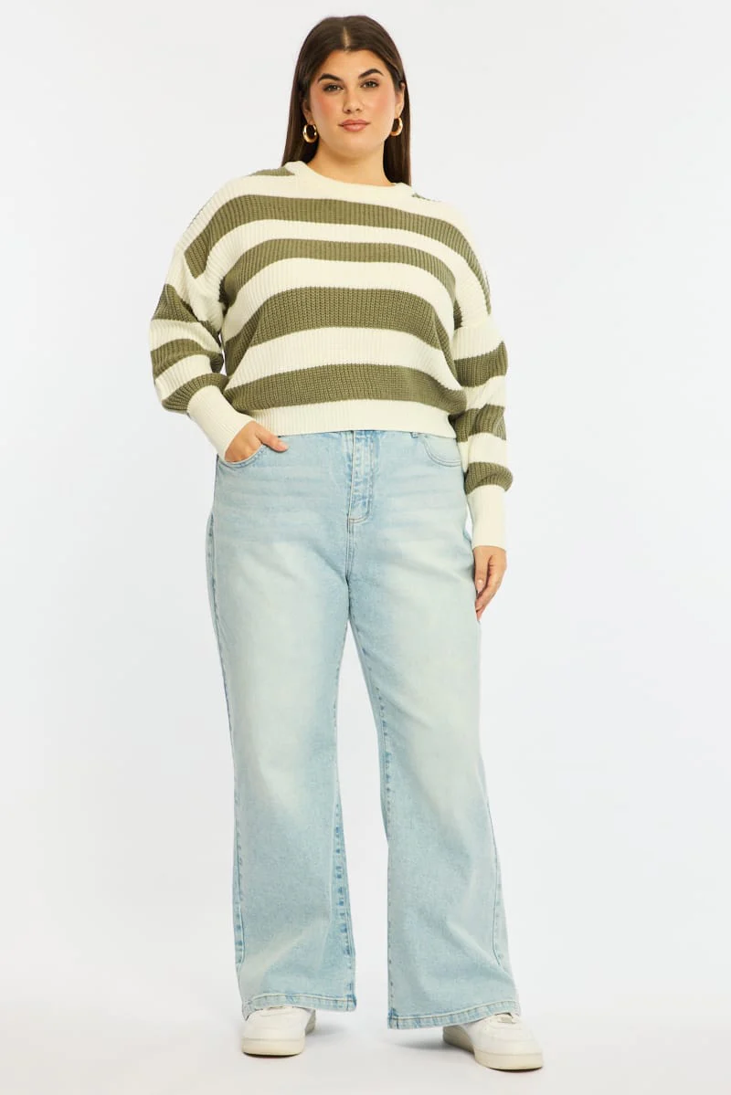 Denim Wide Leg Denim High Rise Stretch - Image 4