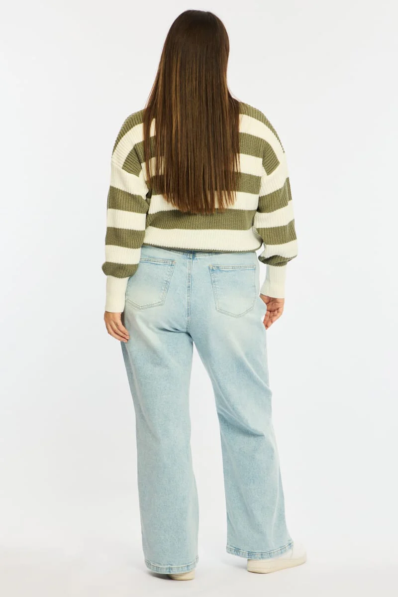 Denim Wide Leg Denim High Rise Stretch - Image 6