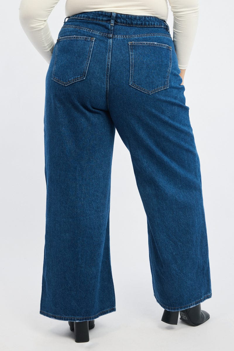 Denim Wide Leg Jeans - Image 5