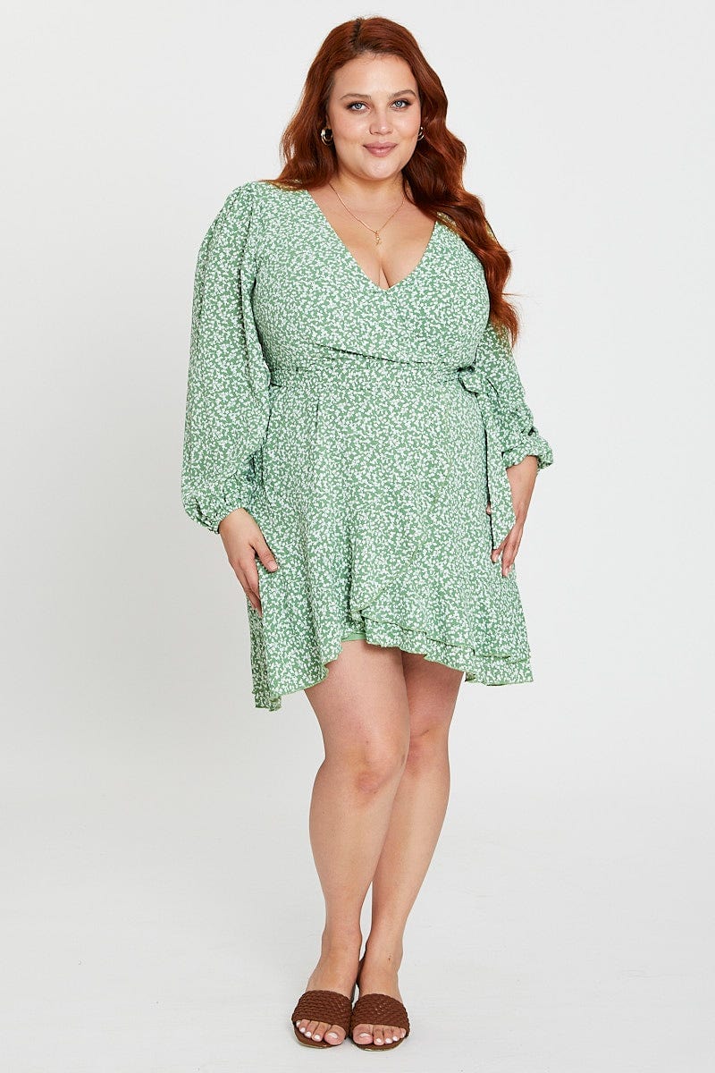Ditsy Print Sleeve Scoop Neck Short - Image 2