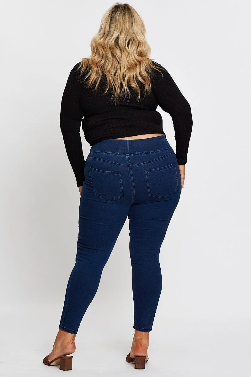 Dk Indigo High Rise Denim Jeggings - Image 5