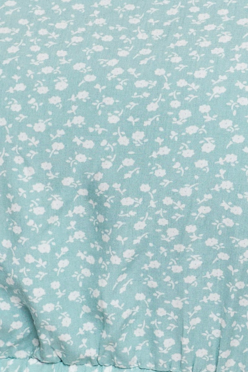 Floral Print Crop Top Short Sleeve - Image 6