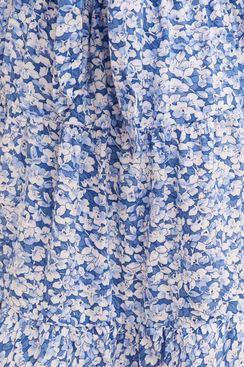 Floral Print Maxi Dress Kids Sleeveless - Image 6